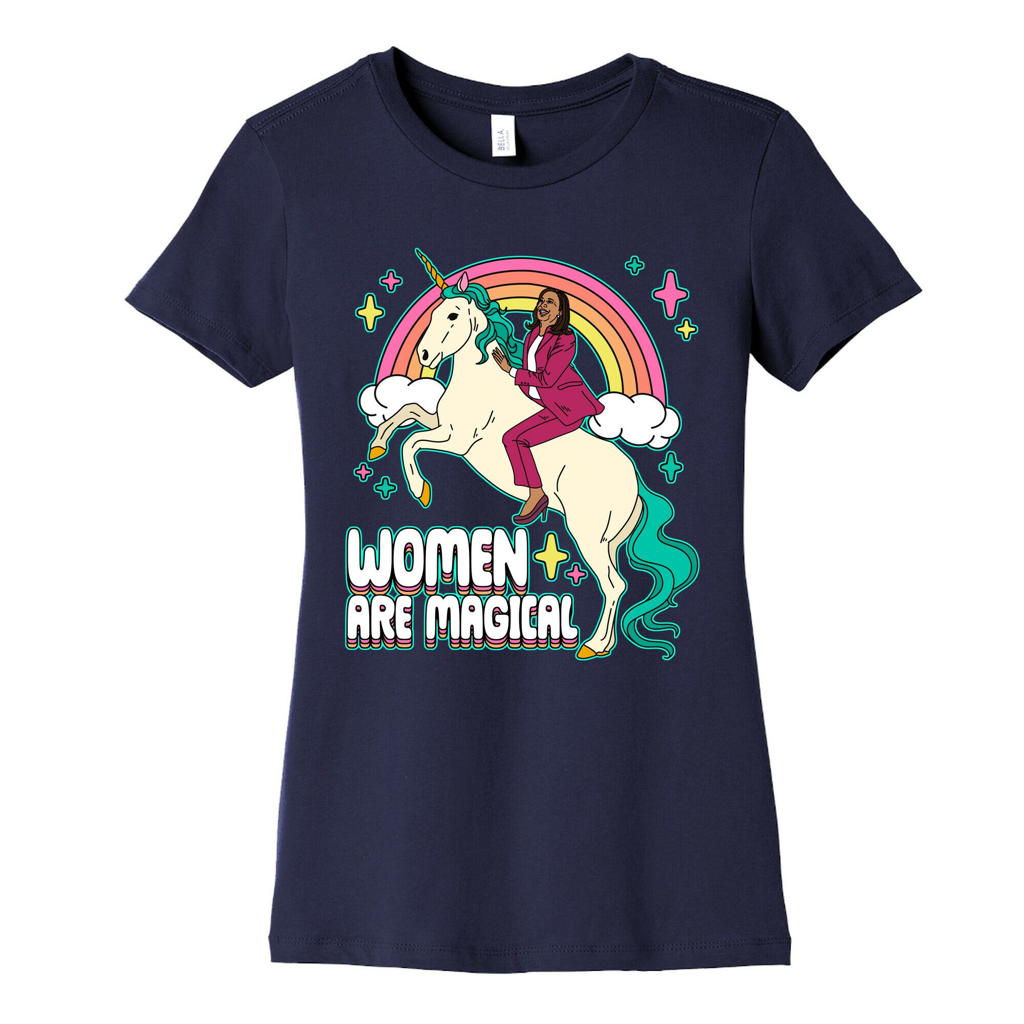 Women are Magical Kamala Harris Unicorn Womens Cotton Tee